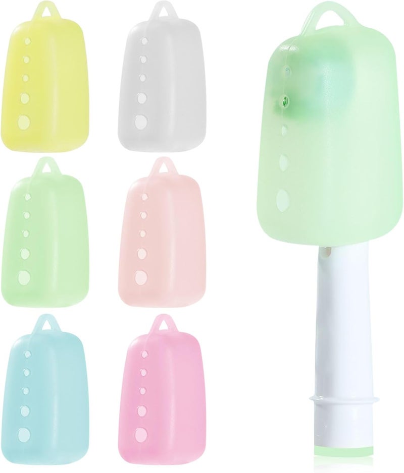 Lapfoon 6 Packs Silicone Toothbrush Covers, Tooth Brush Cover Cap for Electric & Manual Toothbrushes, Toothbrush Travel Essentials - Image 1